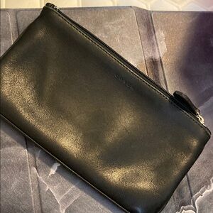 Coach Midnight Black Leather Pouch